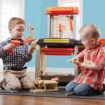 Step2 Handyman Kids Workbench, Indoor/Outdoor Tool Bench for Children, Interactive Play with Sounds, Made of Durable Plastic, Includes 35 Piece Toy Accessories, For Toddlers 3+ Years Old