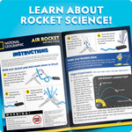 National Geographic Air Rocket Launcher Toy - Launch Glow in The Dark Rockets up to 100 Feet, Kids Outdoor Toys, Toys for Kids 8-12, Glow in The Dark Toys, Rocket Kit, Fun Outdoor Toys
