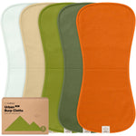 KeaBabies 5-Pack Organic Burp Cloths Baby Girl, Boy - Extra Large, Absorbent Baby Burp Cloths, Soft Burping Cloths for Babies, Newborn Burp Clothes, Cotton Burp Rags, Thick Burp Cloth (Palms/Quin)