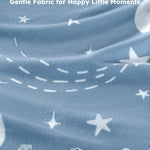 Nyessmee Baby Crib Sheets for Boys and Girls, Fitted Crib Sheets 52" x 28", Soft Breathable Microfiber Sheets for Standard Crib and Toddler Mattress, 2-Pack Blue Rocket