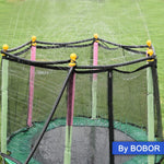 Bobor Trampoline Sprinkler for Kids, Outdoor Backyard Water Park Fun Summer Outdoor Water Sprinkler Toys for Boys Girls (Black, 39ft)
