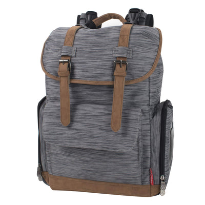 Fisher-Price Drawstring Diaper Bag Backpack with Wipes Pocket, Insulated Bottle Compartment, Stroller Straps