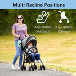 Dream On Me Vista Moonwalk Baby Stroller in Mint, Lightweight Infant Stroller with Compact Fold, Multi-Position Recline Umbrella Stroller with Canopy, Extra Large Storage and Cup Holder