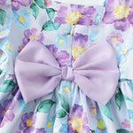 Baby Girl Dresses 6 9 12 Month Girl Clothes Summer Toddler Ruffle Purple Short Sleeve Boho Swing Sundress Infant Spring Casual Dress Two Piece Outfit