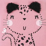 Gerber baby girls 4-pack Short Sleeve Onesies Bodysuits Shirt, Leopard Pink, 6-9 Months US