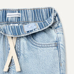 Amazon Essentials Baby Girls' Baby Girls and Toddlers' Soft Stretch Relaxed-Fit Wide Leg Jeans, Classic Light Wash, 12 Months