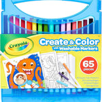 Crayola Pip-Squeaks Washable Marker Set (65ct), Coloring Set, Art Supplies for Kids, Drawing Kit, Kids Travel Activity, Craft Essentials, 4+