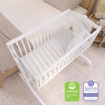 Dream On Me Luna Haven 2" Cradle Mattress – Lightweight Firm Polyester Fiber Core, Waterproof & Easy-Clean, Stain & Odor Resistant, Greenguard Gold and BSA Certified (36" L x 18" W x 2" H)