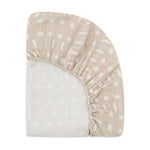 Babyletto 100% Organic Cotton Crib Sheet, GOTS-Certified, Fitted 360°, Ultra-Soft and Breathable Muslin - Beach Bum