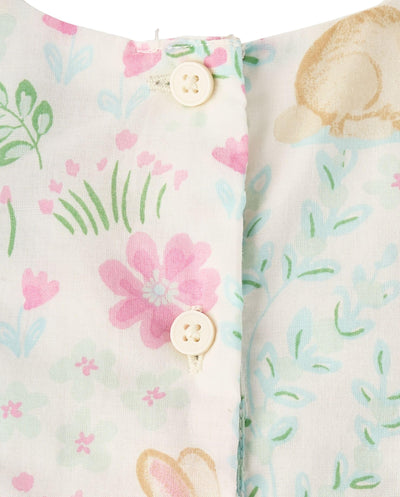 The Children's Place,Baby-Girls,and Newborn Casual Short Sleeve Dress with Diaper CoverWhite Daisy Bunny,6 Months,9 Months