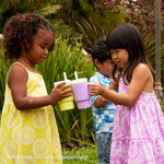 Infantino My 1st Tumbler, Silicone Sippy Cup with Straw & Handle, Spill-Resistant, for On-the-Go, BPA-Free Transition Cup, Lilac