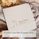 Baby Book Keepsake Boy or Girl Timeless Baby Memory Book First 5 Years for Baby Shower Gender Neutral Baby Scrapbook New Mom Gift Baby Journal from Birth to Age 5 Milestone Book Beige