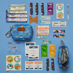 KeepGoing Small Travel First Aid Kit Kids – 60 Pc. Mini First Aid Kit for Purse, Diaper Bag, & Backpack with Latex-Free Bandages – 4 Oz., & 4.5 x 3.5 x 2 in, TSA-Approved