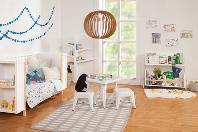 Babyletto Tally Storage Bookshelf in White and Washed Natural