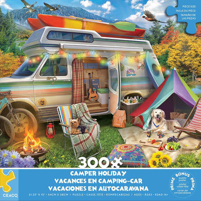 Ceaco - Large Piece Jigsaw Puzzle - Eduard - Camper Holiday - Relaxing and Fun Activity for Adults