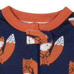 Gerber Baby Boys' 2-Pack Footed Pajamas, Fox Grey, 0-3 Months