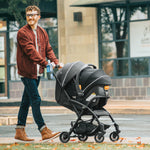 Chicco Presto Self-Folding, Compact Stroller with Canopy, Lightweight Aluminum Frame Umbrella Stroller, for Babies and Toddlers up to 50 lbs., Graphite/Grey