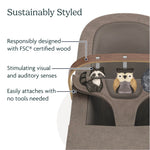 UPPAbaby Mira Bouncer Bundle, Includes Mira 2-in-1 Bouncer and Forest Fun Toy Bar, Seat Grows with Your Baby, Folds Flat, Sensory Entertainment – Stella (Grey Mélange)