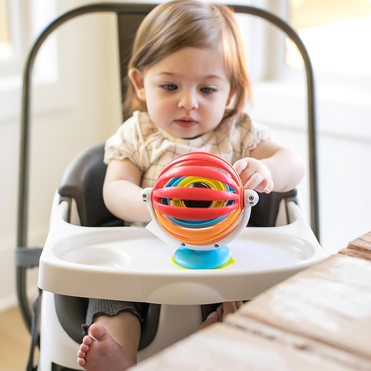 Baby Einstein Sticky Spinner BPA-free High Chair Activity Toy, Ages 3 Months+