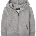 The Children's Place baby boys And Toddler Zip Up Hoodie School Uniform Pullover Sweater, Smoke, 2T US