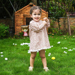 pureborn Baby Girls Dress Long Sleeve Cotton Playwear Dress Orange Floral Print 12-18 Months