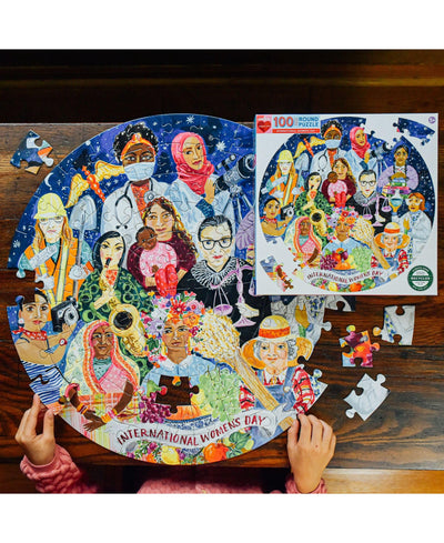 eeBoo 100 Piece Puzzle for Kids - International Women's Day Children's Puzzle Celebratory, Large Pieces for Small Hands to Develop Motor Skills