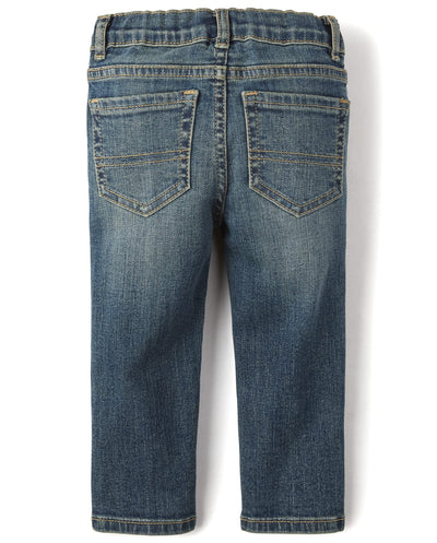 The Children's Place baby boys And Toddler Stretch Straight Leg Jeans, Aged Indigo Single, 3T US