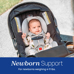 Chicco KeyFit 30 ClearTex Infant Car Seat and Base, Rear-Facing Seat for Infants 4-30 lbs., Includes Infant Head and Body Support, Compatible with Chicco Strollers, Baby Travel Gear, Slate/Grey