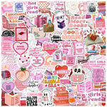 Eoaod 200 PCS Book Stickers for Kindle, Bookish Sticker Pack for Laptop, Journal, Ebook Readers, Cute Vinyl Decals for Book Lovers, Booktok, Water Bottles, Waterproof & Durable, Romance