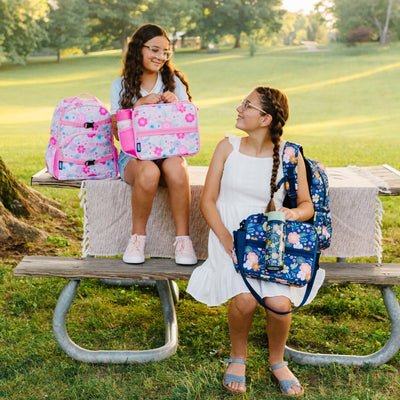 Wildkin Kids ECO rPET Insulated Lunch Box – Keeps Food Hot or Cold, Easy-Clean Lining, Mesh Pockets & BPA-Free – Boys & Girls, Ideal for School, Travel & Daycare – Wildflower Bloom