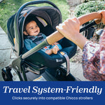 Chicco KeyFit Max Zip ClearTex Infant Car Seat and Base, Rear-Facing Seat for Infants 4-30 lbs., Infant Head and Body Support, Compatible with Chicco Strollers, Baby Travel Gear, Sierra/Beige