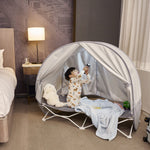 Regalo My Cot Deluxe Portable Toddler Bed with Canopy, Provides UV Protection