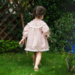 pureborn Baby Girls Dress Long Sleeve Cotton Playwear Dress Orange Floral Print 12-18 Months