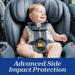 Chicco OneFit LX ClearTex All-in-One Car Seat with LeverLock Installation, Slim Design, Convertible Car Seat, Seat for Infants and Children 5-100 lbs, Ebony/Black