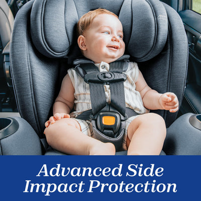 Chicco OneFit LX ClearTex All-in-One Car Seat with LeverLock Installation, Slim Design, Convertible Car Seat, Seat for Infants and Children 5-100 lbs, Lupine/Purple