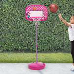 Delta Children - Disney Minnie Mouse Kids Basketball Hoop Set, Height Adjustable Toddler Basketball Goal with Stand, Indoor Outdoor Sports Toy, Includes Ball and Pump, Pink