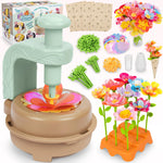 Fabric Flower Bouquets Toys, DIY Craft Kits Toys for Kids - Flowers Market Toy, Build Your Flower Bouquet, Arts & Crafts for 4+ Year Toddler Girl, Educational Activity Preschool B-Day Gifts