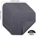 SmoothNovelty 24 Pcs Flannel Cloth Baby Wipes Reusable Baby Wipe Soft Natural Unbleached Face Wipes for Cloth Diapers