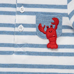 Little Me Clothes for Baby Boys' Lobster Short Set, Med Denim Heather, 12 Months