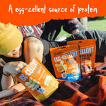 Todd's Better Snacks Egg-Cellent Protein Puffs, Variety Pack, 2.5 Oz (Pack of 4), Made with Egg Whites, 12g Protein, Gluten Free Healthy Snack