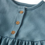 Little Planet by Carter's Baby & Toddler Girls' Organic Cotton Dress, Blue Wash