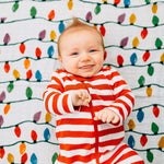 Little Unicorn Premium Cotton Swaddle Baby Blanket | Breathable Fabric | for swaddling, Play, Nursing & More (Christmas Bulbs)