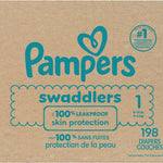 Pampers Baby Diapers - Swaddlers - Size 1, 198 Count, Ultra Absorbent Disposable Infant Diaper