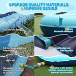 97'' Splash Pad for Dogs, Non-Slip Sprinkler for Kids, Square Splash Pad for Kids Ages 4-8, Splash Pads for Toddlers 1-3, Dog Sprinkler Shallow Pool, Outdoor Water Toys for Backyard, Teal