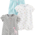 Simple Joys by Carter's baby-girls 3-pack Snap-up Rompers