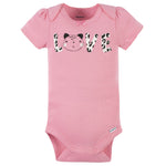 Gerber Baby Girl's 8-Pack Short Sleeve Onesies Bodysuits, Leopard Pink, 3-6 Months