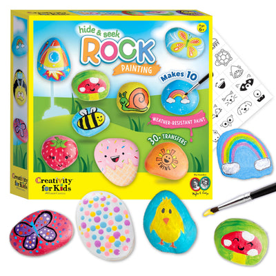 Creativity for Kids Glow in the Dark Rock Painting Kit: Crafts for Kids Ages 6-8+, Painting Rocks Arts and Crafts, Kids Gift