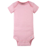 Gerber Baby Girl's 8-Pack Short Sleeve Onesies Bodysuits, Leopard Pink, 3-6 Months