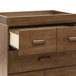 Babyletto Scoot 3-Drawer Changer Dresser with Removable Changing Tray in Natural Walnut, Greenguard Gold Certified