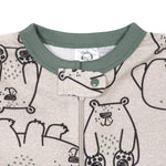 Gerber Baby Boys' 2-Pack Footed Pajamas, Bear Green Stripes White, 0-3 Months